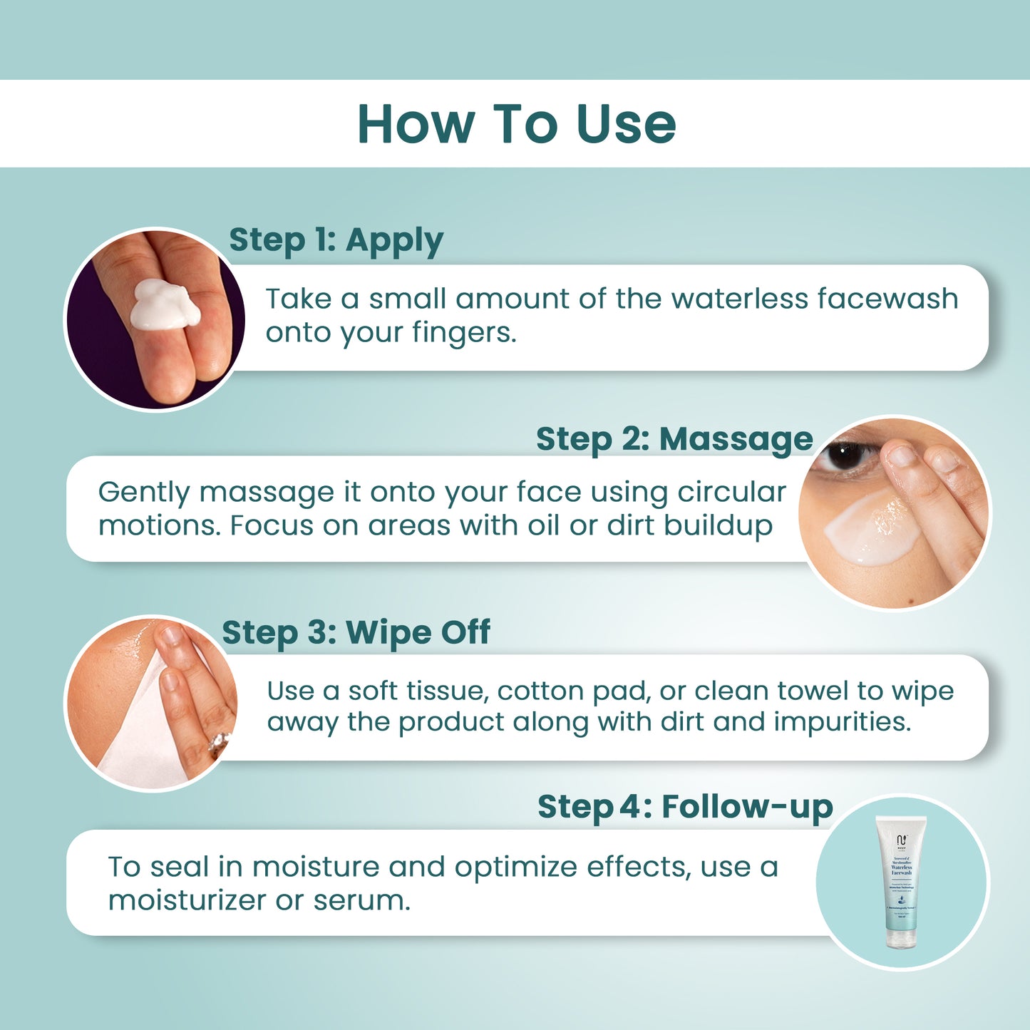 how to use seaweed and marshmallow waterless face wash