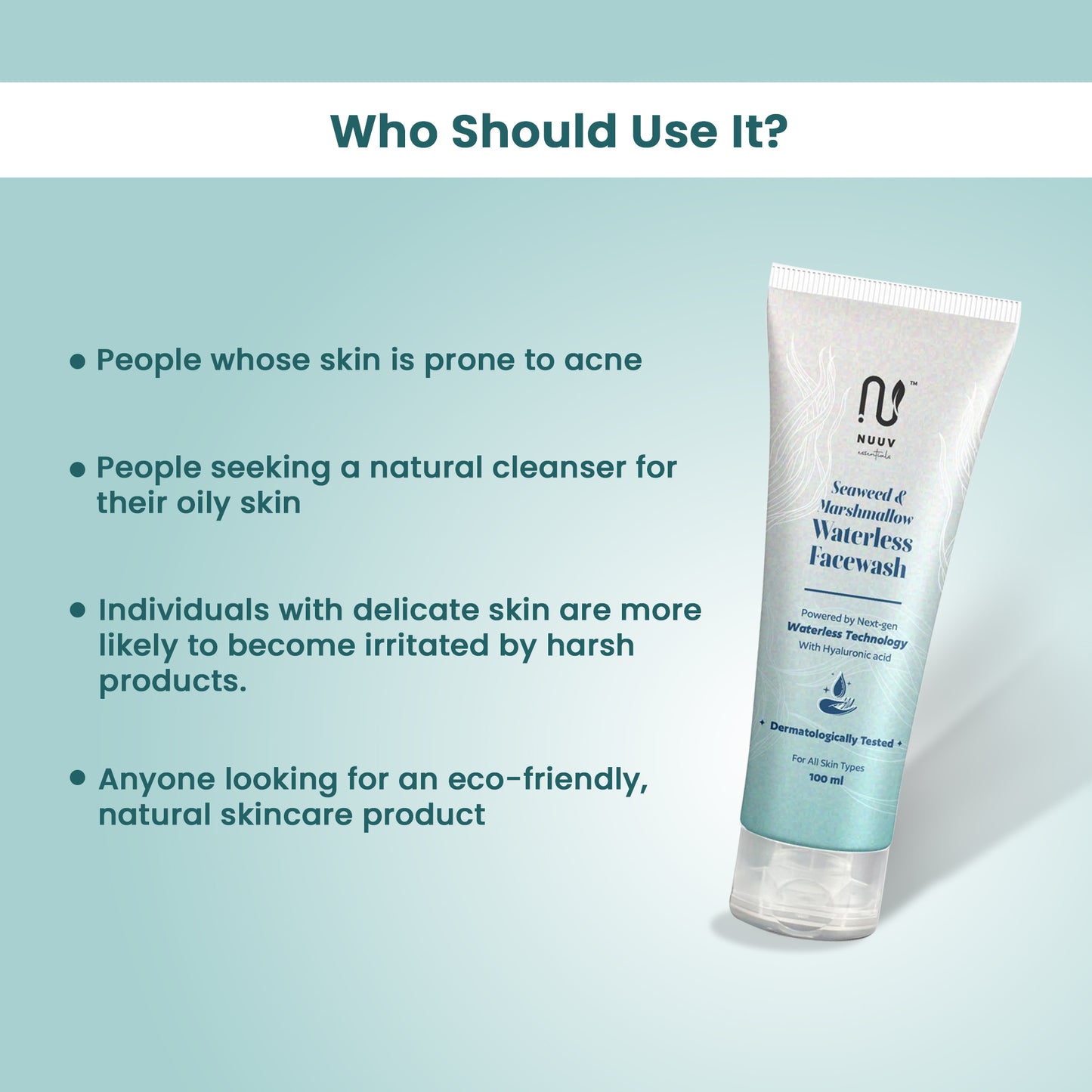who should use seaweed and marshmallow waterless face wash