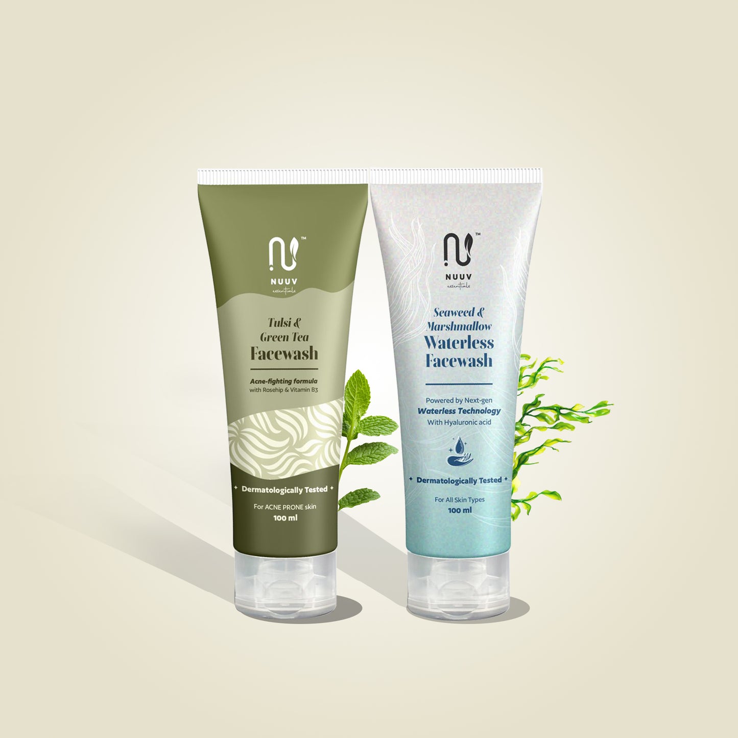 waterless & tulsi face wash combo