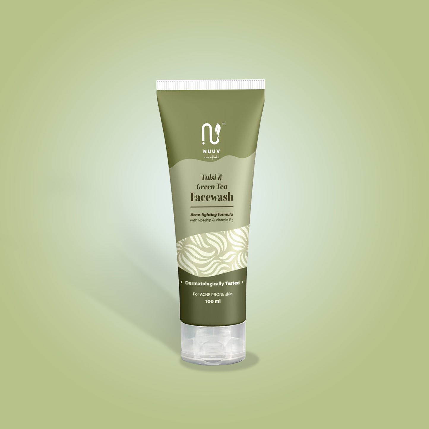 tulsi and green tea face wash front sie