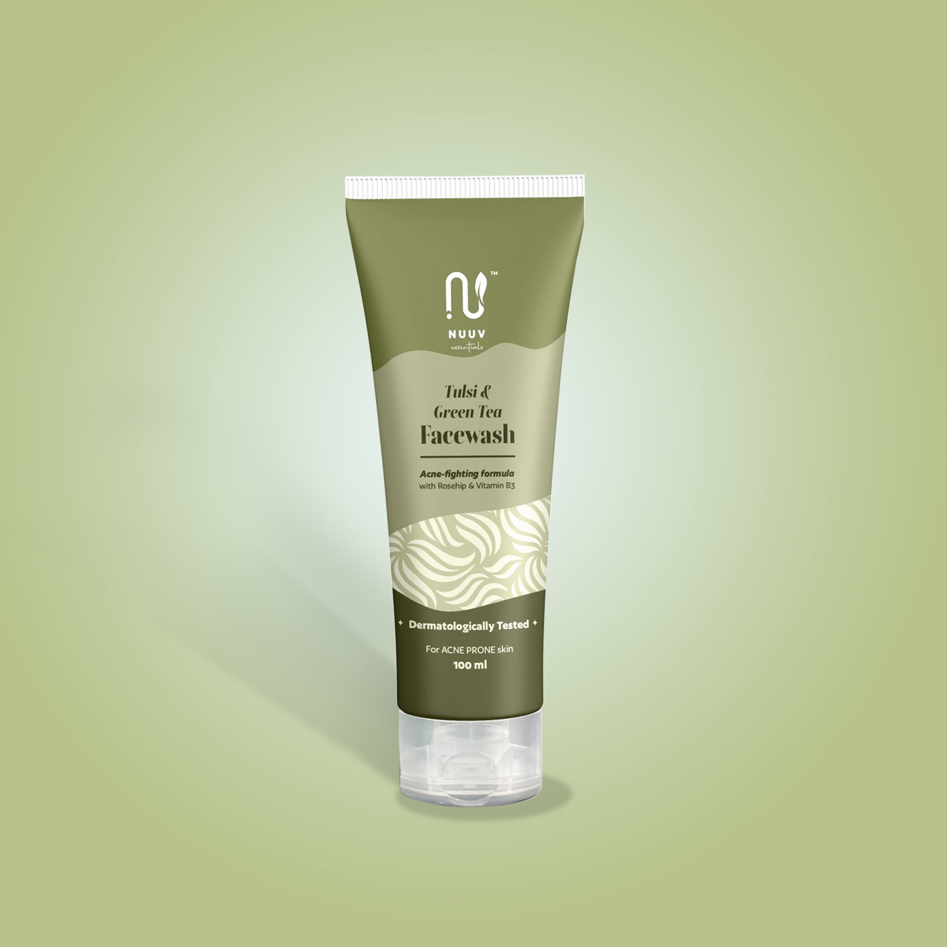 tulsi and green tea face wash front sie