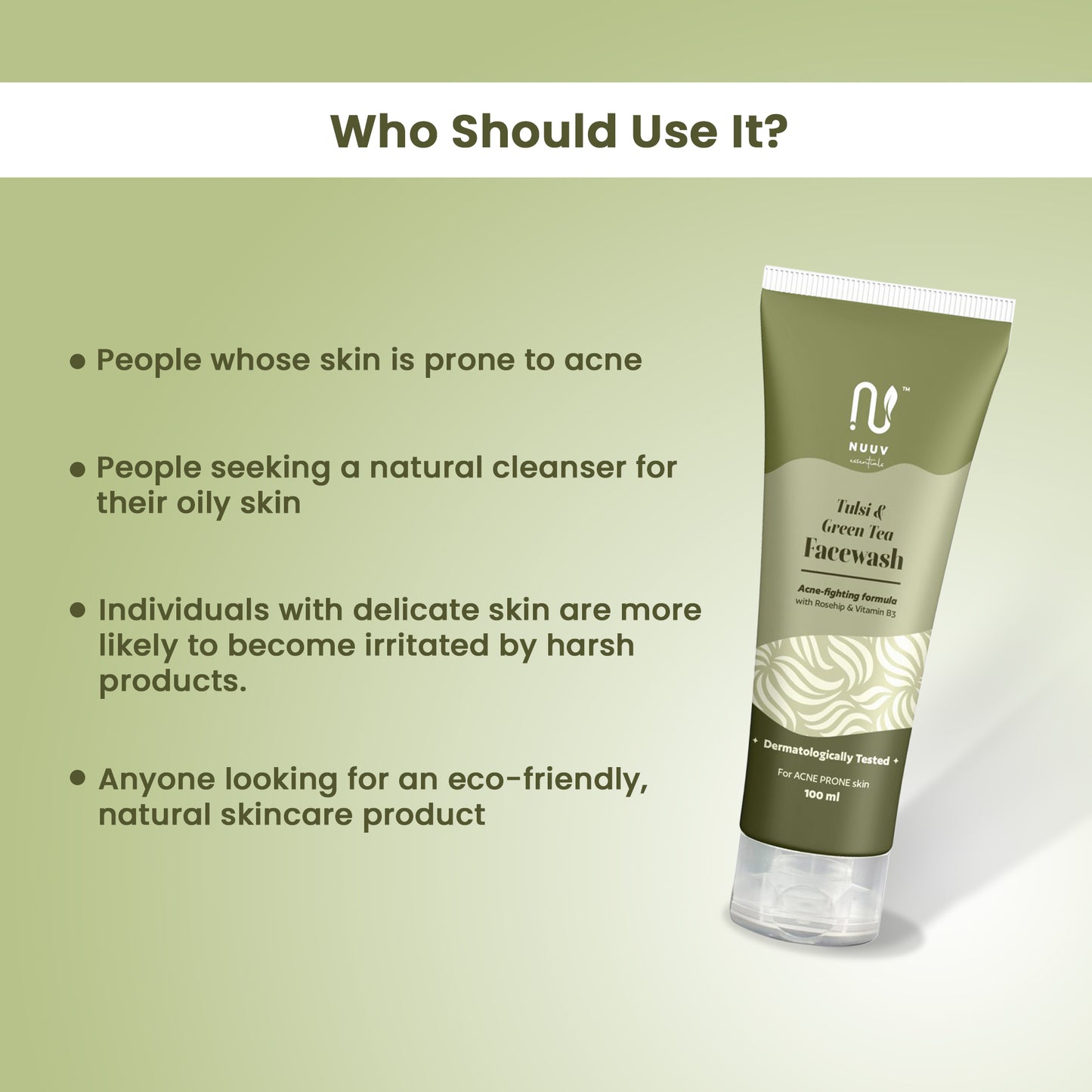 who should use tulsi and green tea face wash