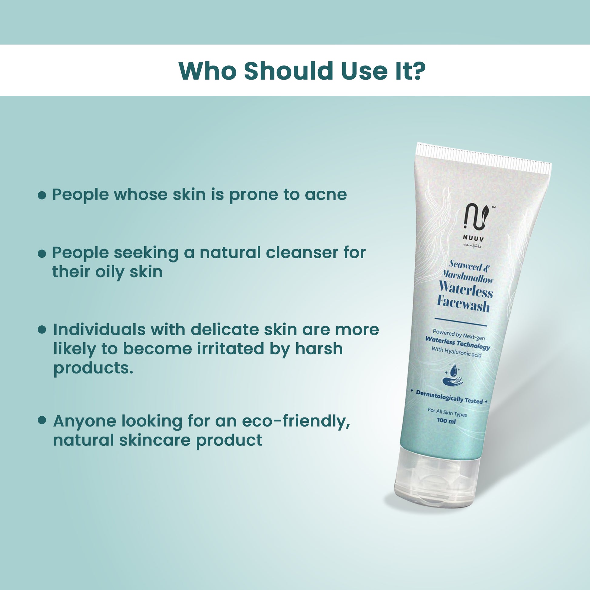 who should use seaweed and marshmallow waterless face wash